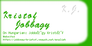 kristof jobbagy business card